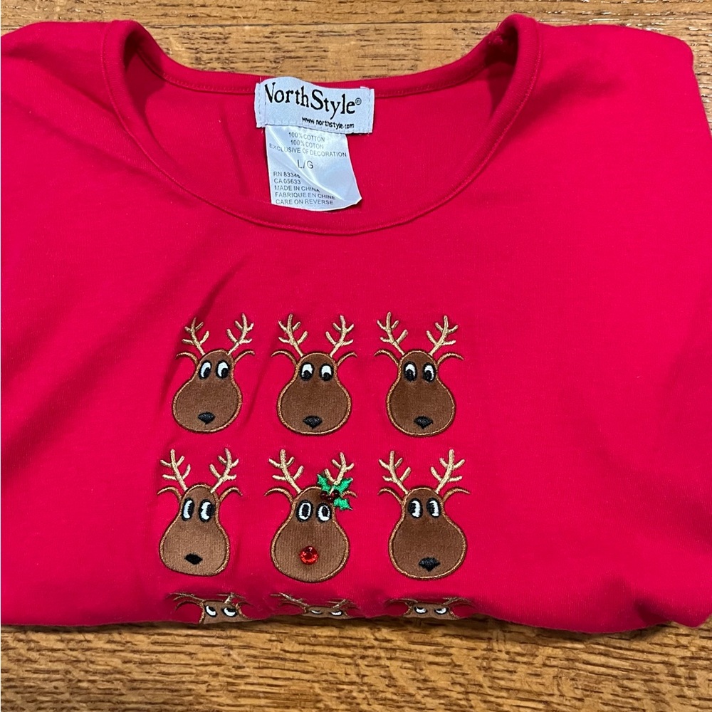 North Style Reindeer/Rudolph T Shirt